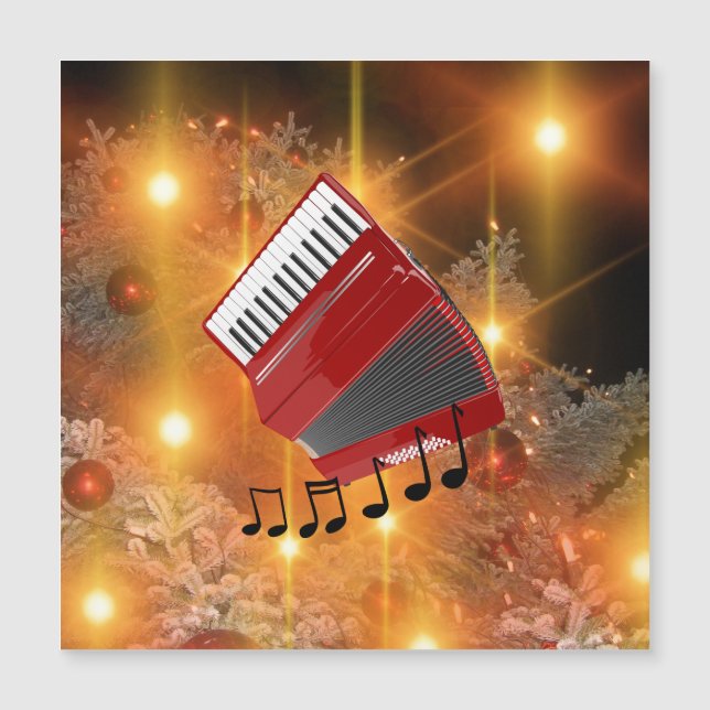 Red Accordion festive holiday design (Front)