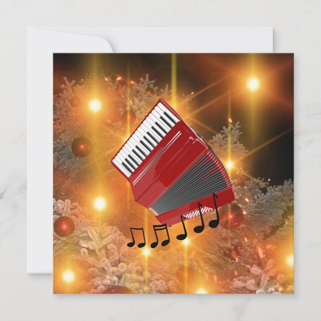 Red Accordion holiday design (Front)