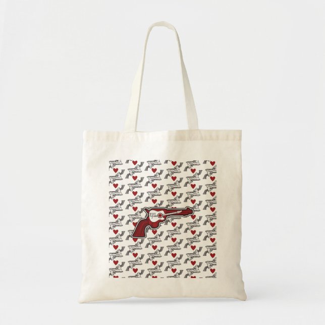 Red Acoustic Pistol Tot Tote Bag (Front)
