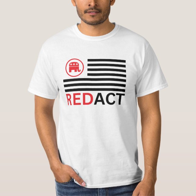 Red Act concept with GOP and Epstein files T-Shirt (Front)
