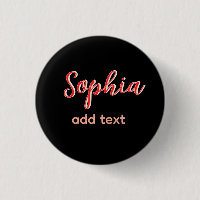 Red add name girl boss text black elegant