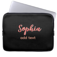 Red add name girl boss text black elegant
