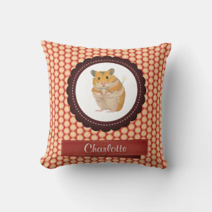 Red Add Your Name Hamster Cushion