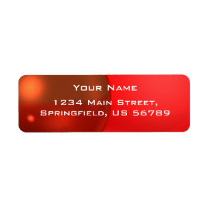 red address label return address label