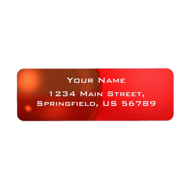 red  address label return address label (Front)