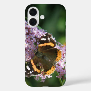 Red Admiral Butterfly and Buddleia iPhone 16 Case