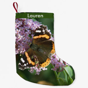 Red Admiral Butterfly and Buddleia Custom Stocking