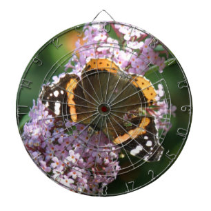 Red Admiral Butterfly and Buddleia Dart Board
