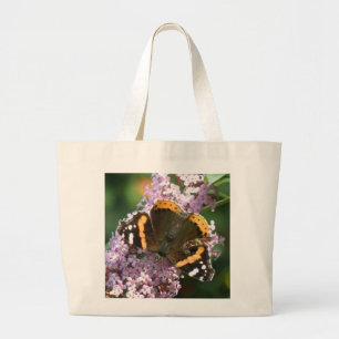 Red Admiral Butterfly and Buddleia Tote Bag