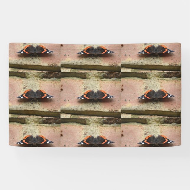 Red Admiral Butterfly Banner (Horizontal)
