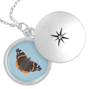 Red Admiral butterfly design lockets