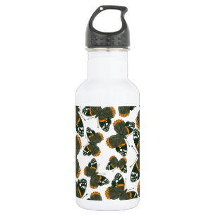Red admiral butterfly pattern 532 ml water bottle