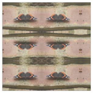 Red Admiral Butterfly Patterned Fabric
