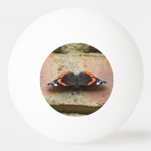 Red Admiral Butterfly Ping Pong Ball