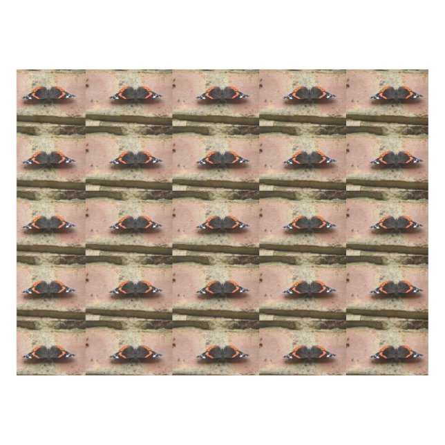 Red Admiral Butterfly Tablecloth (Front (Horizontal))