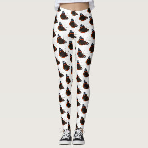 Red Admiral Butterly Pattern Legging