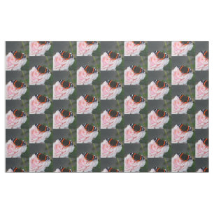 Red admirals butterfly fashion fabric