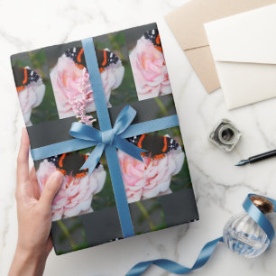 Red admirals wrapping paper