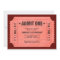 Red Admit One Ticket Invitations
