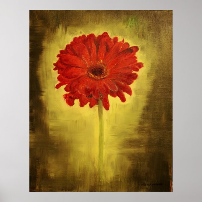 Red African Daisy Poster (Front)
