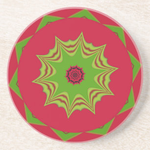 red African ethnic tribal pattern Coaster