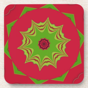 red African ethnic tribal pattern Coaster