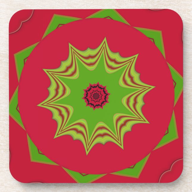 red African ethnic tribal pattern Coaster (Front)