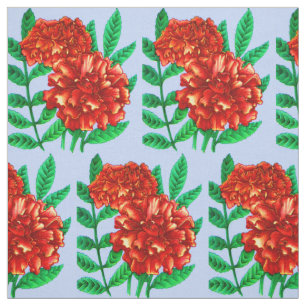 red African marigolds floral print Fabric
