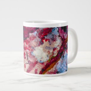 Red Agate Crystal Geode Abstract Large Coffee Mug