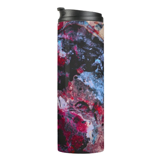 Red Agate Crystal Geode Abstract Thermal Tumbler (Rotated Right)