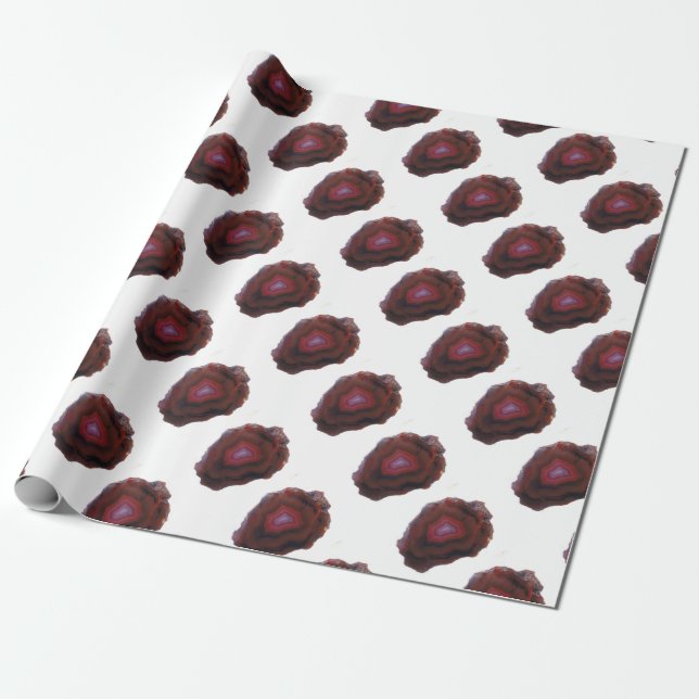 Red Agate Wrapping Paper (Unrolled)