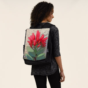 Red Agave Flowers Backpack