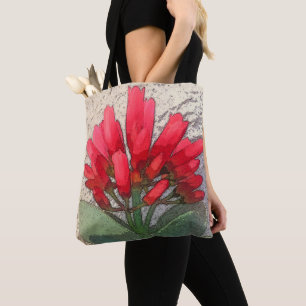 Red Agave Flowers Tote Bag