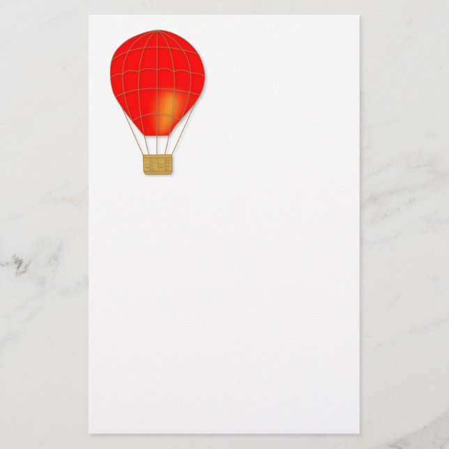 Red air balloon stationery (Front)