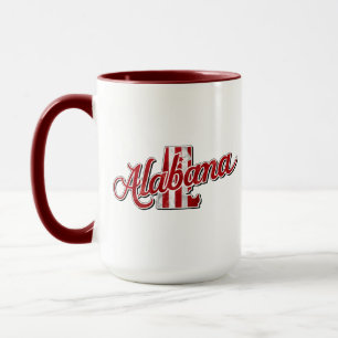 Red Alabama State Outline Mug
