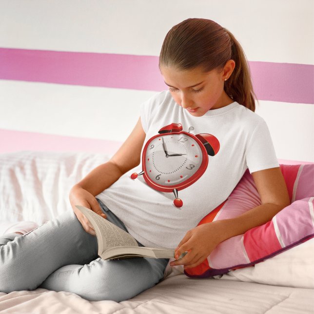 Red Alarm Clock Girls T-Shirt (Creator Uploaded)