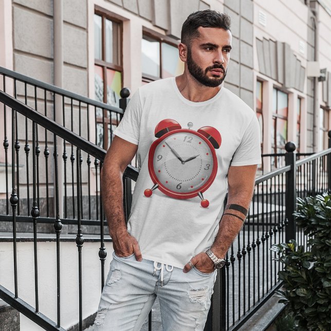 Red Alarm Clock Mens T-Shirt (Creator Uploaded)