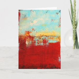 Red Alaskan Abstract Card