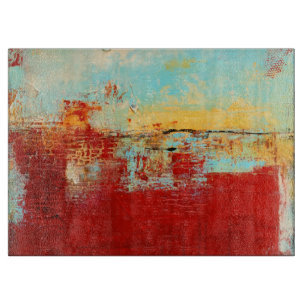Red Alaskan Abstract Cutting Board