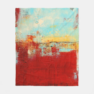 Red Alaskan Abstract Fleece Blanket
