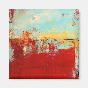 Red Alaskan Abstract Magnet