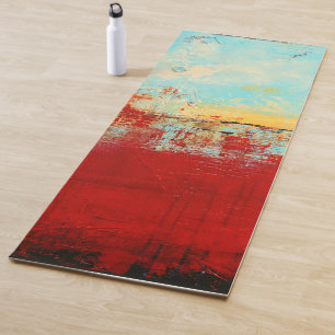 Red Alaskan Abstract Yoga Mat