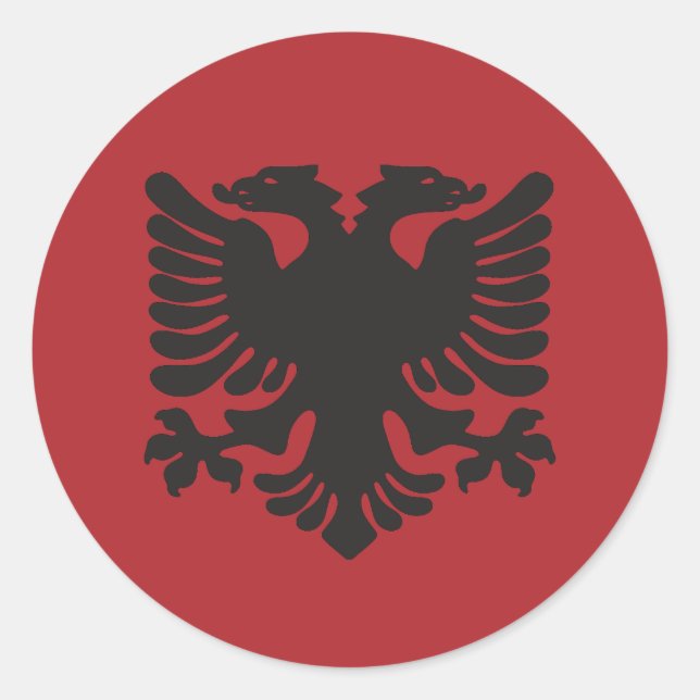 Red Albanian Eagle Sticker (Front)