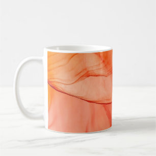 Red alcohol ink coffee mug