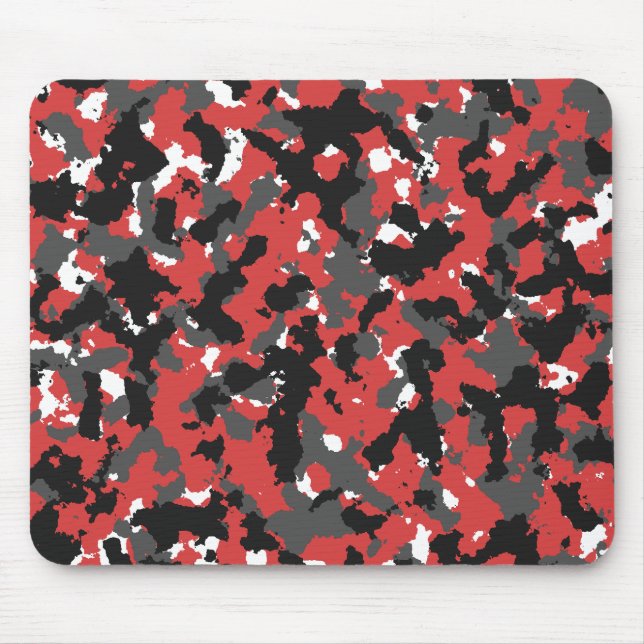 Red Alert Camo Mouse Pad (Front)