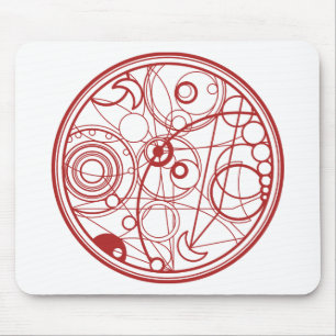 Red Alien Design Mouse Pad