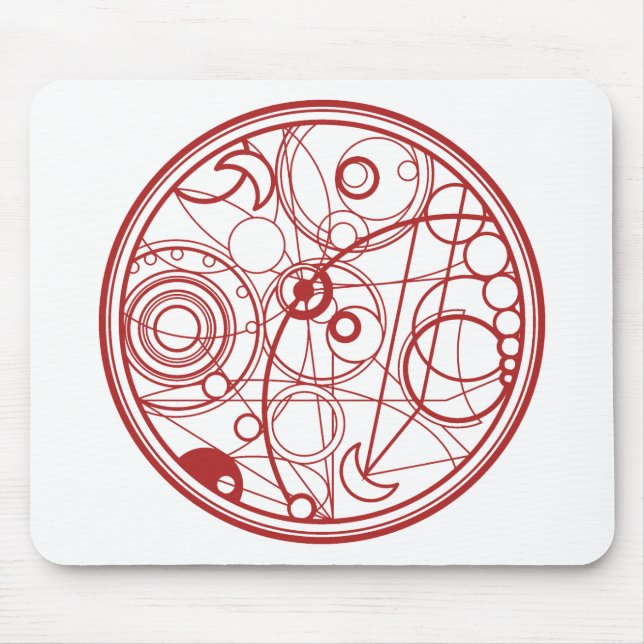 Red Alien Design Mouse Pad (Front)