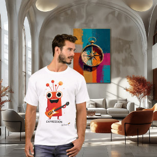 Red Alien with Guitar   EXPRESSION - By Design T-Shirt