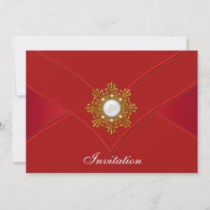 Red All Occasion Red Party Invitation