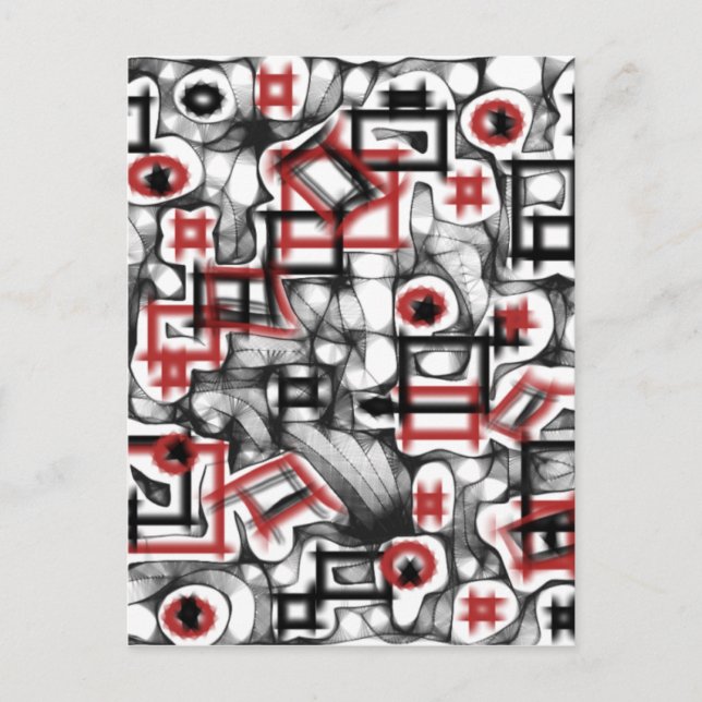 Red All Over Postcard (Front)